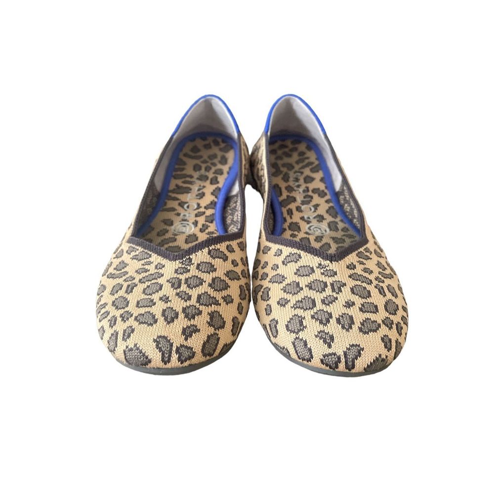 Rothy’s round toe retired flat cheetah shoes size 8 - Picture 3 of 5